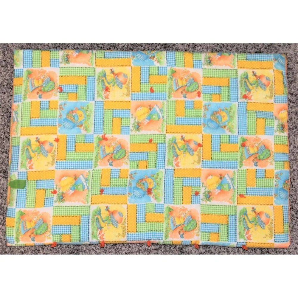 Baby Quilt Holly Hobby Blue Orange Green 42